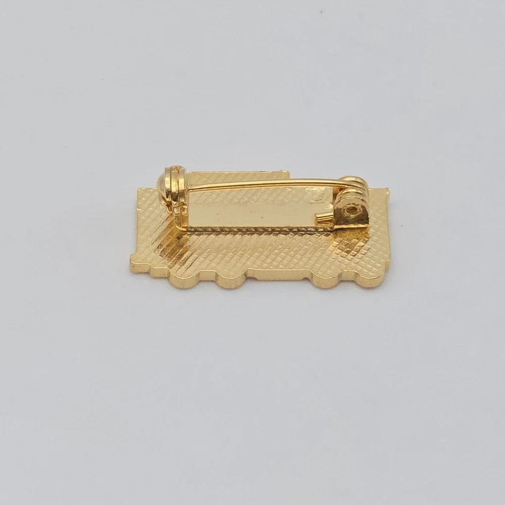 New! Caboose Train Car Railroad‎ Lapel Hat Pin Pinback Red Enamel Gold Tone